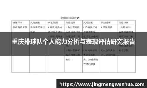 重庆排球队个人能力分析与表现评估研究报告