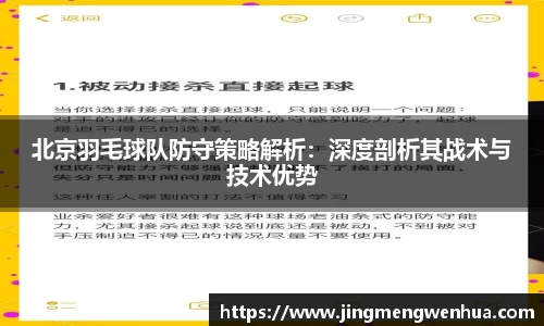 北京羽毛球队防守策略解析：深度剖析其战术与技术优势