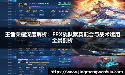 王者荣耀深度解析：FPX战队默契配合与战术运用全景剖析