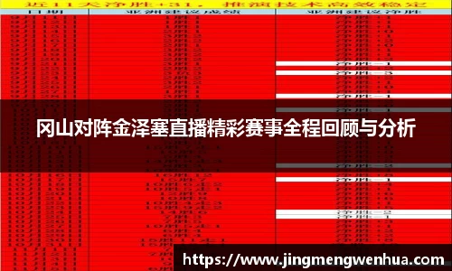 冈山对阵金泽塞直播精彩赛事全程回顾与分析
